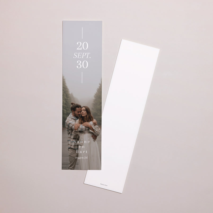 Save the date kaart Huwelijk Bladwijzer foto