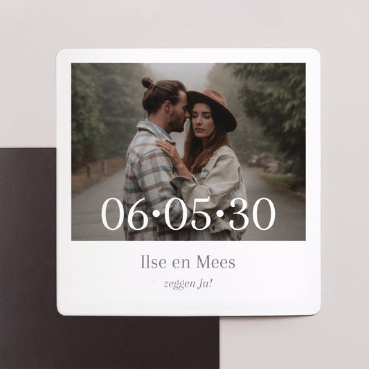 Save the date kaart Huwelijk Set van 9, magnetisch. Mam en pap gaan trouwen foto
