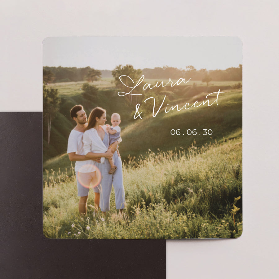 Save the date kaart Huwelijk Set van 9, magnetisch. Mama en Papa trouwen II foto