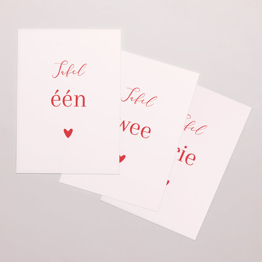 Tafelnummers Huwelijk Rechthoek foto