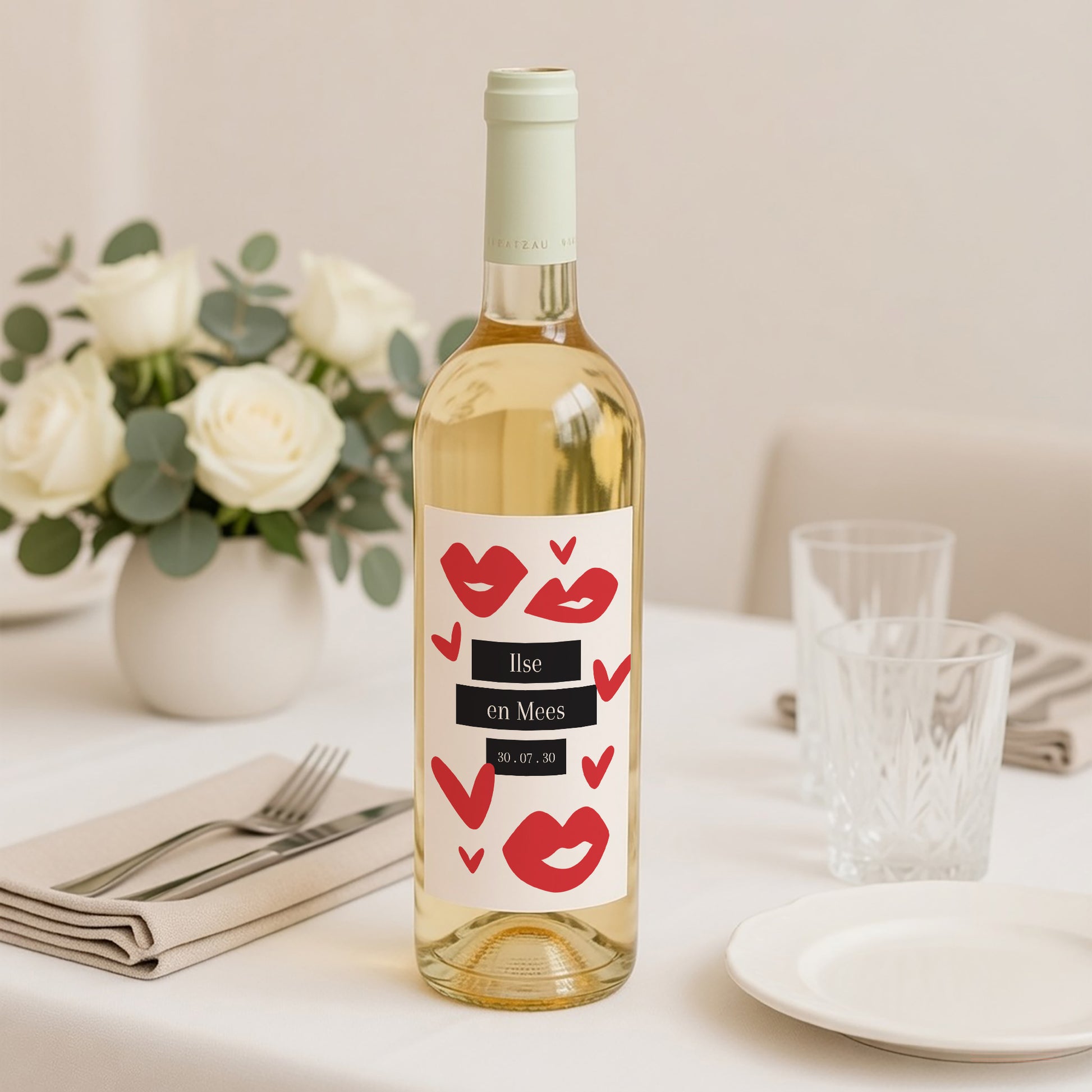 Flesetiket Huwelijk Portret foto N° 2