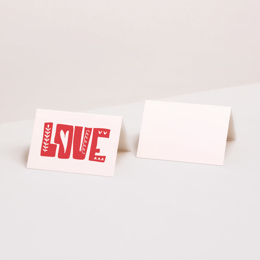 Naamkaartjes Huwelijk 2 luiken Que du Love foto