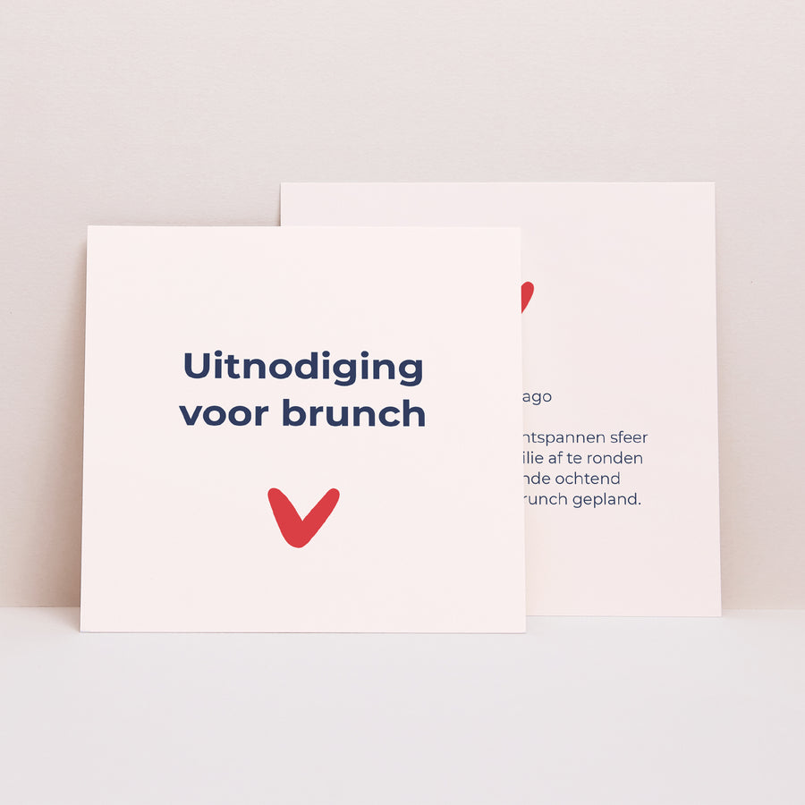 Uitnodigingen Huwelijk Vierkant Que du Love foto