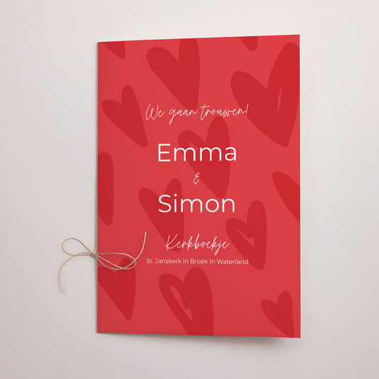 Kerkboekje Huwelijk Dubbele deur Hart achtergrond foto