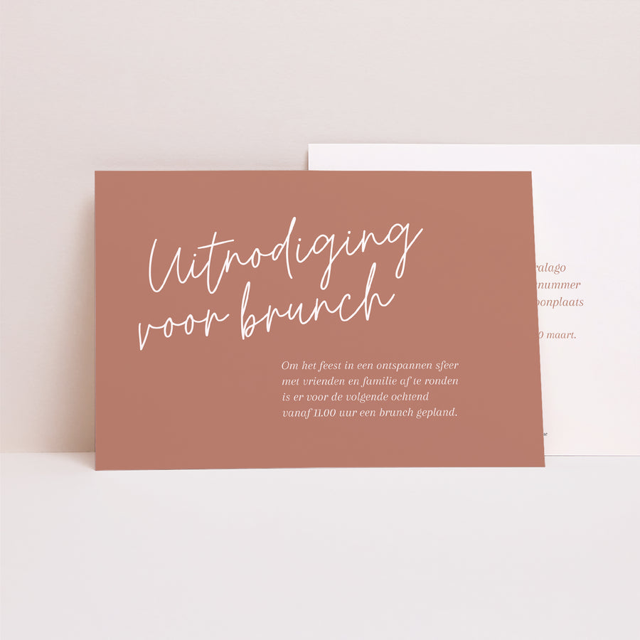 Uitnodigingen Huwelijk Landschap Baksteenstof foto