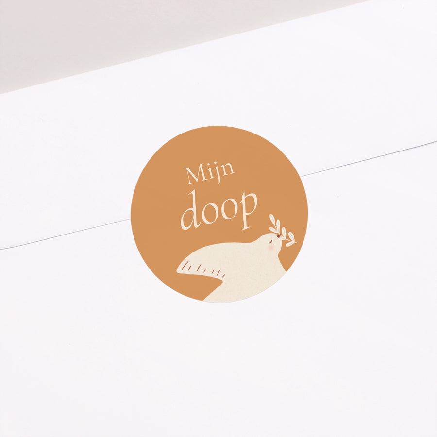 Sticker Doop Cirkel Boodschapper foto