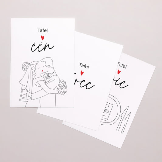 Tafelnummers Huwelijk Rechthoek foto