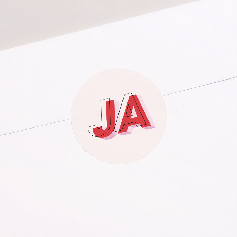 Sticker Huwelijk Cirkel 3D JA foto