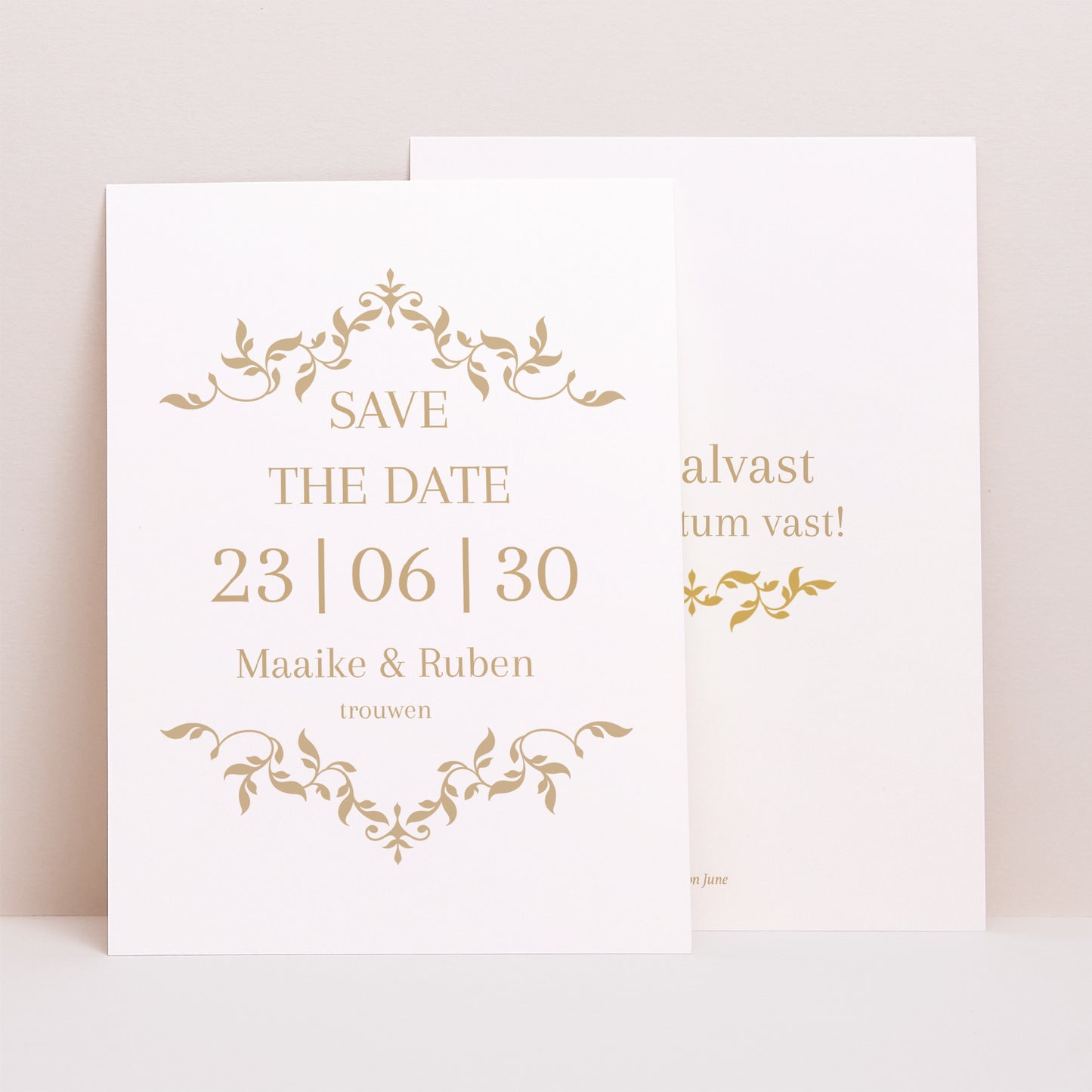 Save the date kaart Huwelijk Portret foto N° 1