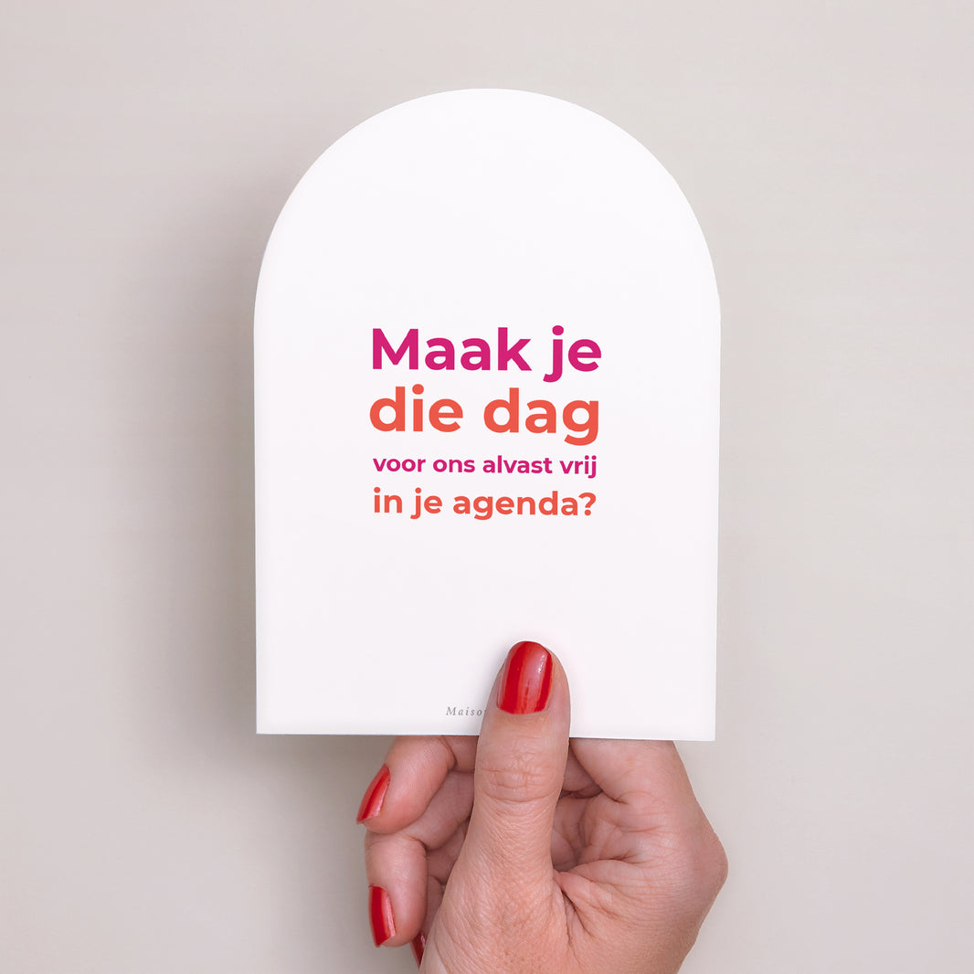 Save the date kaart Huwelijk Kleine boog foto N° 3