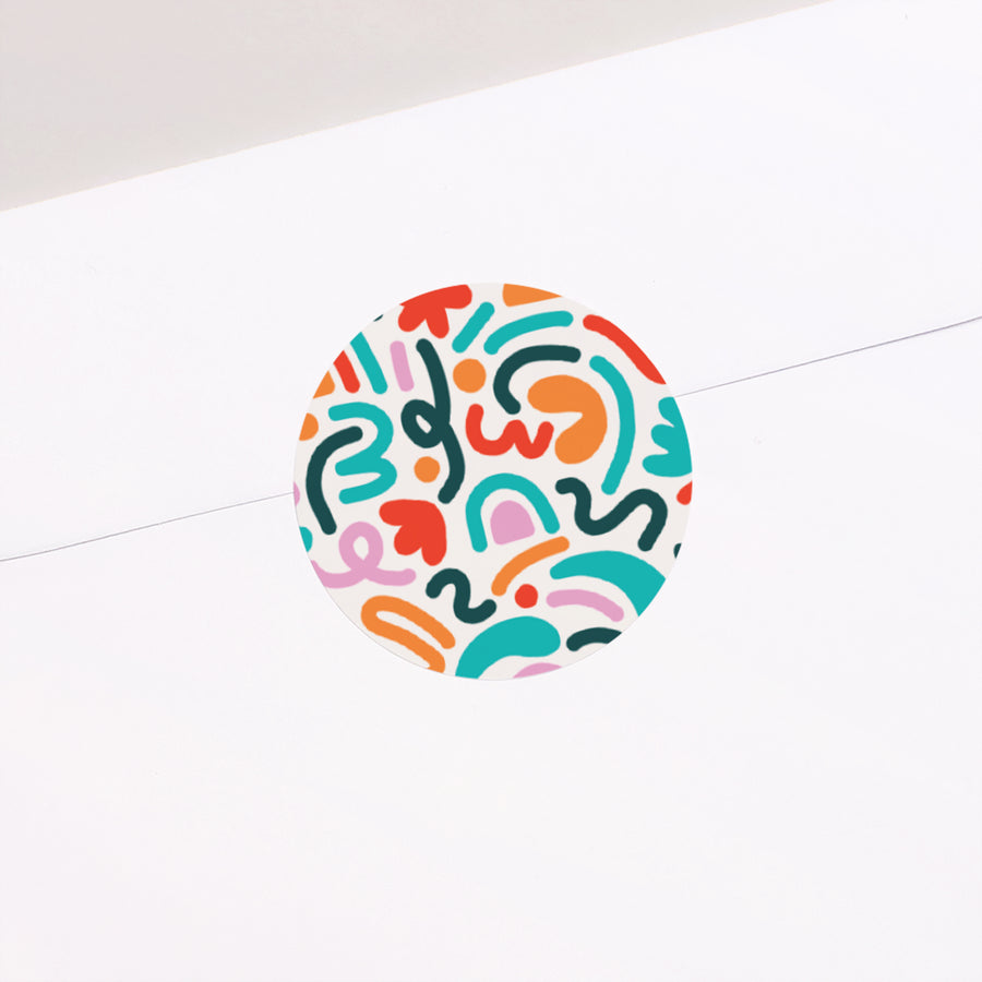 Sticker Geboorte Cirkel Pop'artPop'kunst foto