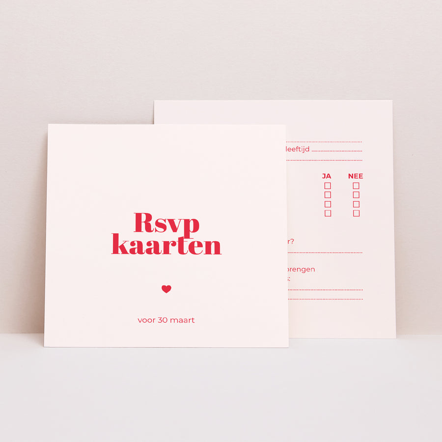 RSVP kaart Huwelijk Vierkant We zeggen ja. foto