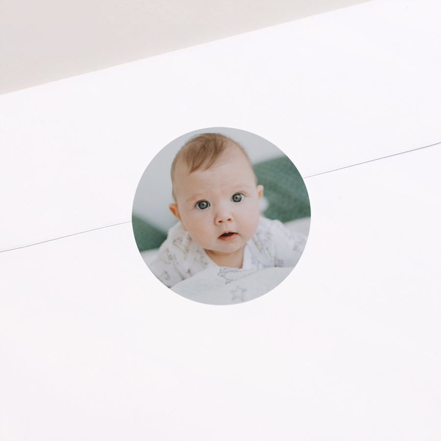 Sticker Doop Cirkel Kleine spruit foto