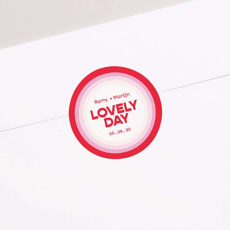 Sticker Huwelijk Cirkel Heerlijke dag foto