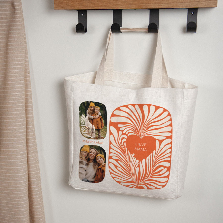 Tote Bag Objecten Handgreep van canvas Amber gebladerte foto