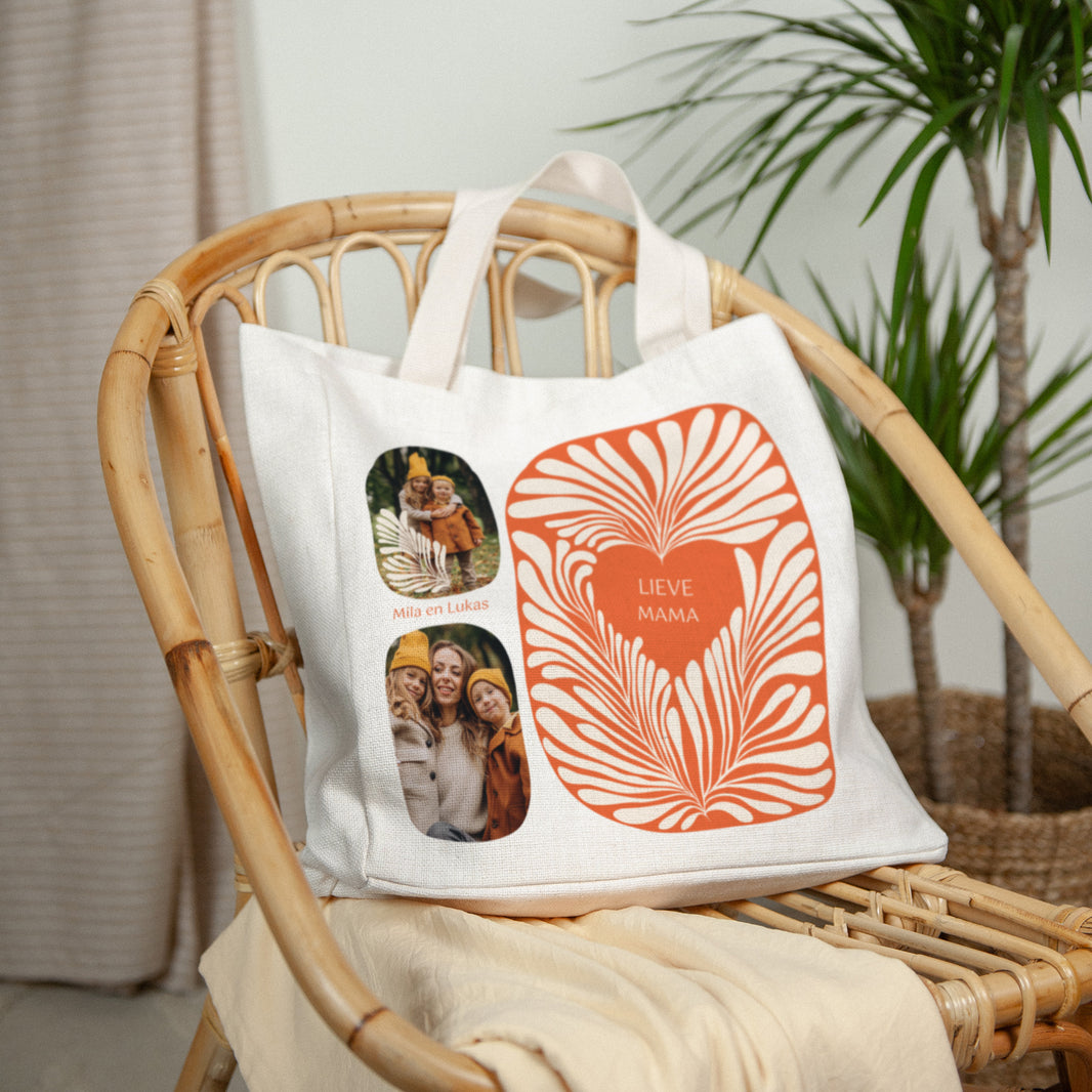 Tote Bag Objecten Handgreep van canvas Amber gebladerte foto N° 2