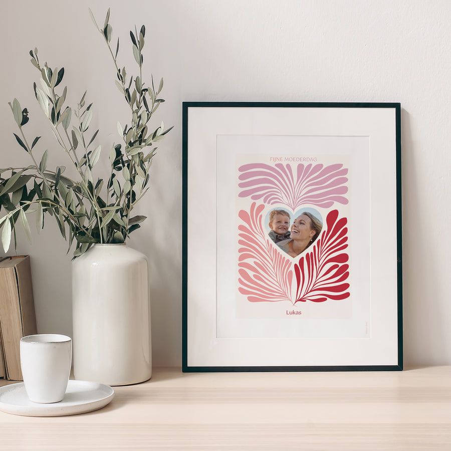 Poster Objecten Portret Roze bladeren foto
