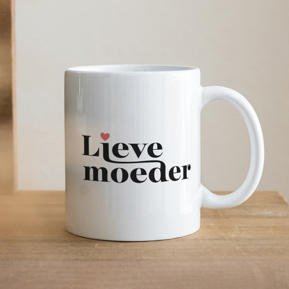 Mok Objecten Wit Lieve moeder. foto N° 1