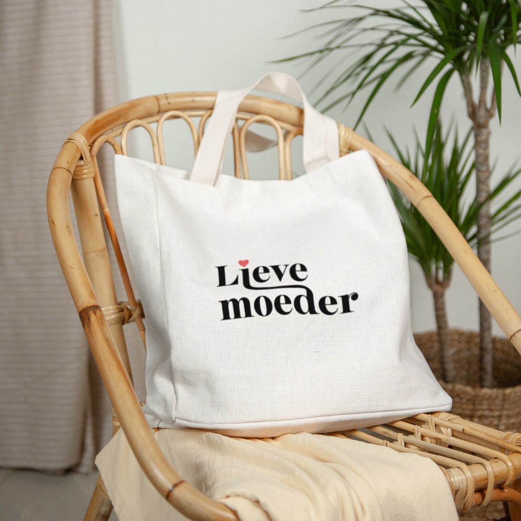 Tote Bag Objecten Handgreep van canvas Lieve moeder. foto N° 2