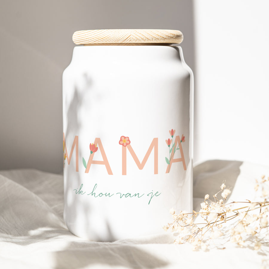 Keramiek pot Objecten 65 cl Lieve Mama bloemrijk foto