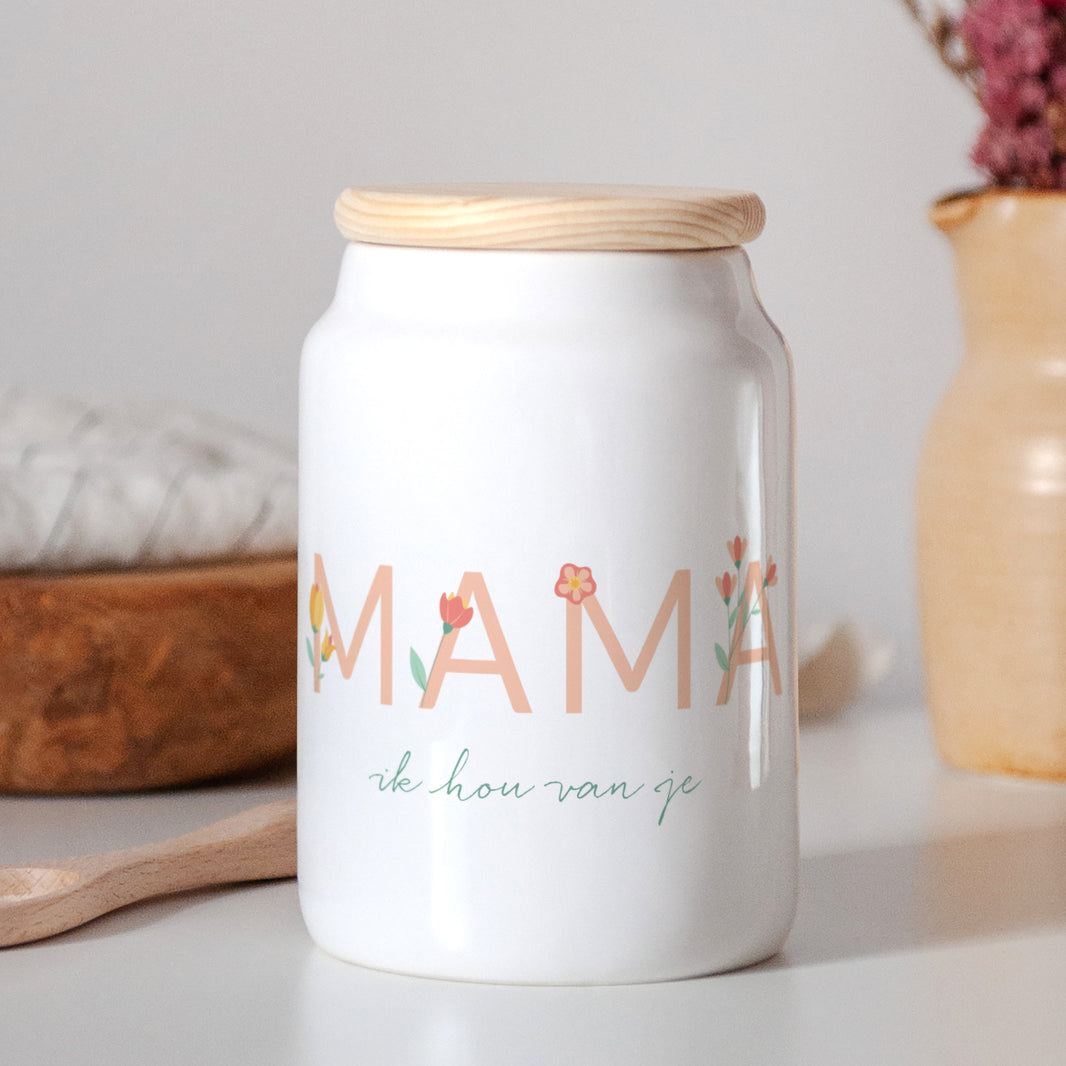 Keramiek pot Objecten 65 cl Lieve Mama bloemrijk foto N° 2