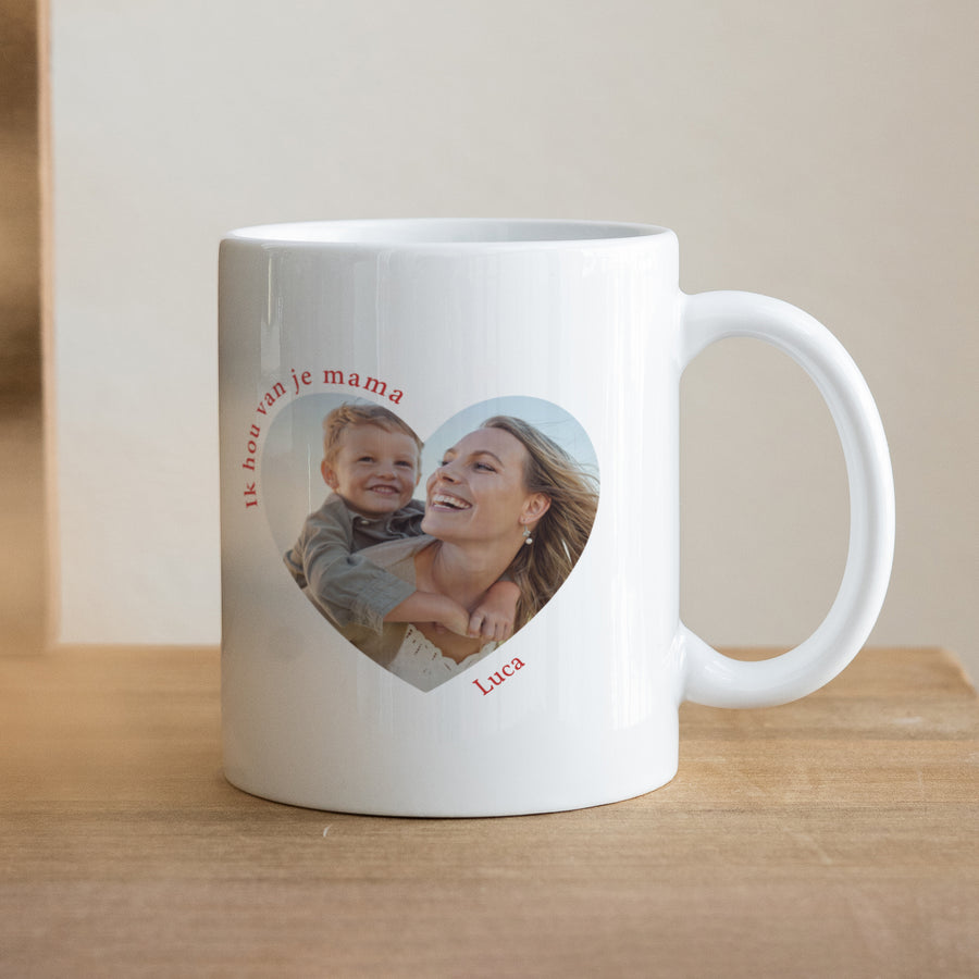 Mok Objecten Wit Ik hou van je mama foto foto