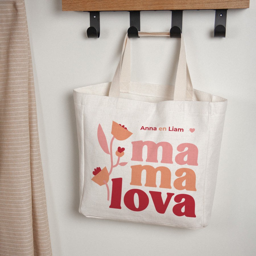 Tote Bag Objecten Handgreep van canvas Mama lova II foto