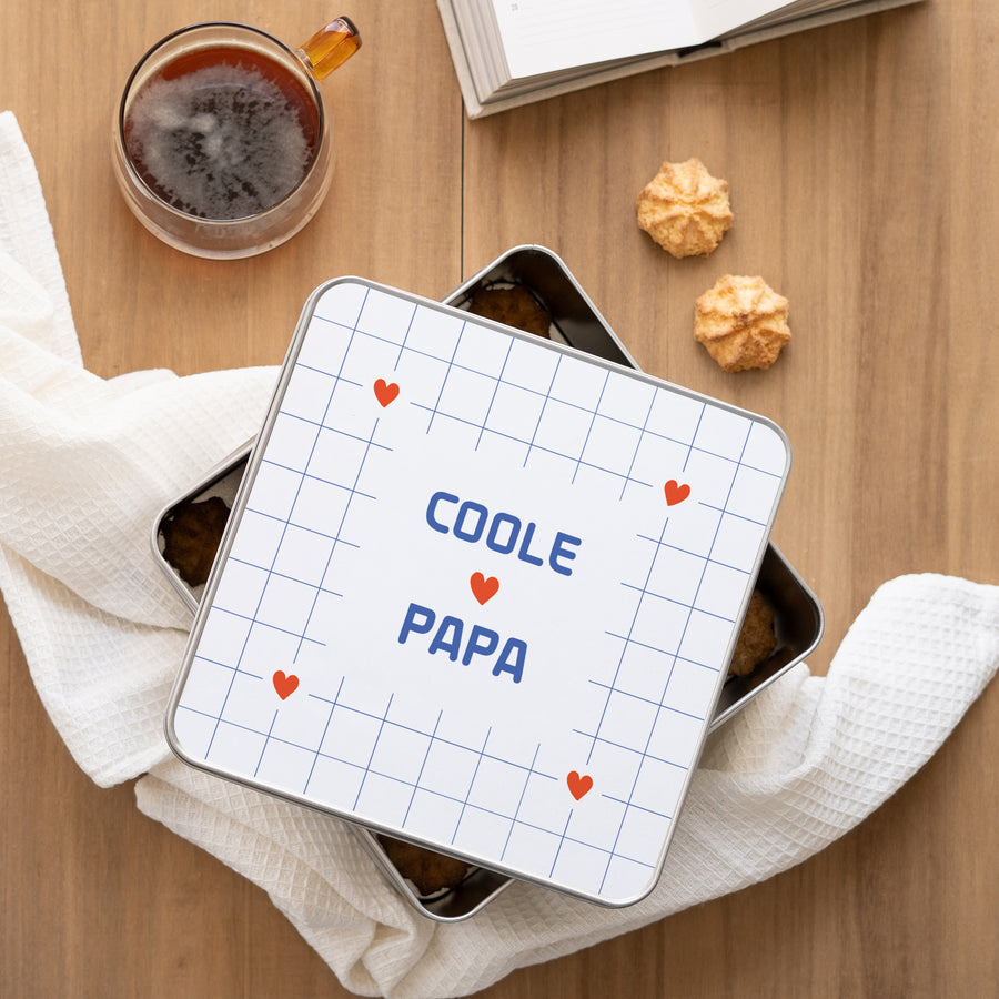 Metalen doos Objecten Vierkant Coole papa foto