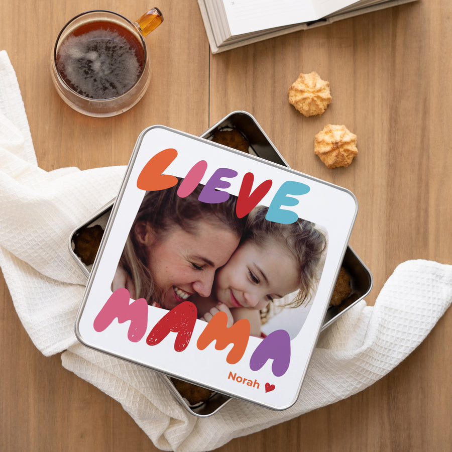 Metalen doos Objecten Vierkant Mama van liefde III foto