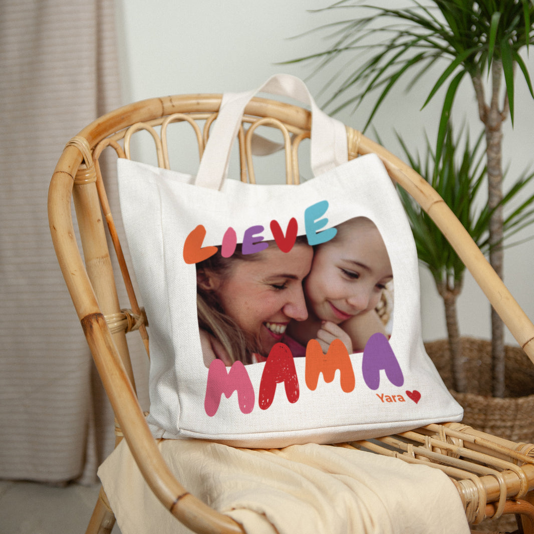 Tote Bag Objecten Handgreep van canvas Moeder van liefde. foto N° 2