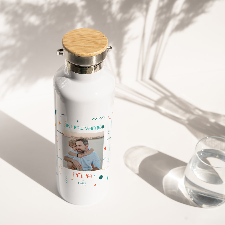 Drinkfles Objecten 75 cl Ik hou van je papapa foto