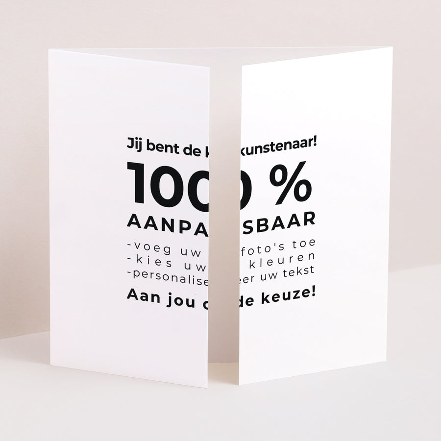 Uitnodigingskaart Geboorte Drieluiks vensteropening Doe het zelf V foto