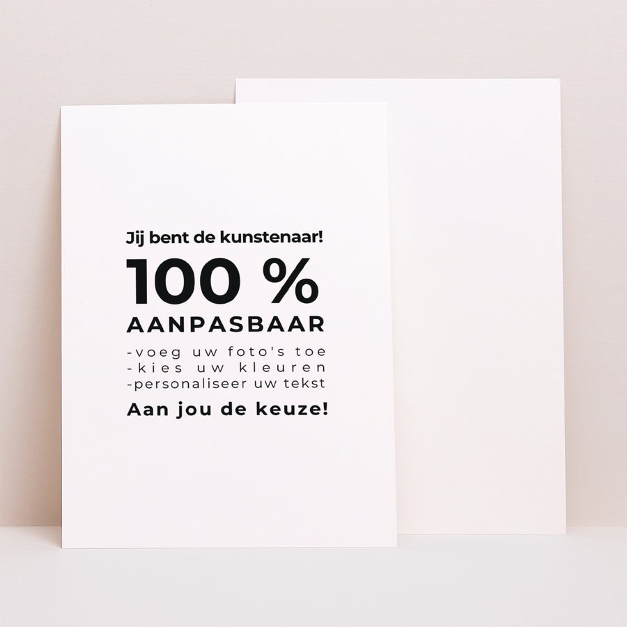 Uitnodigingskaart Geboorte Portret Doe het zelf V 3 foto