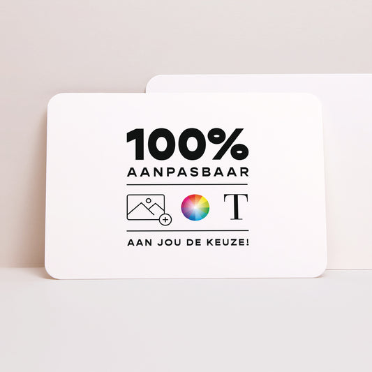 Uitnodigingskaart Geboorte Landschap, afgeronde randen Doe het zelf V foto