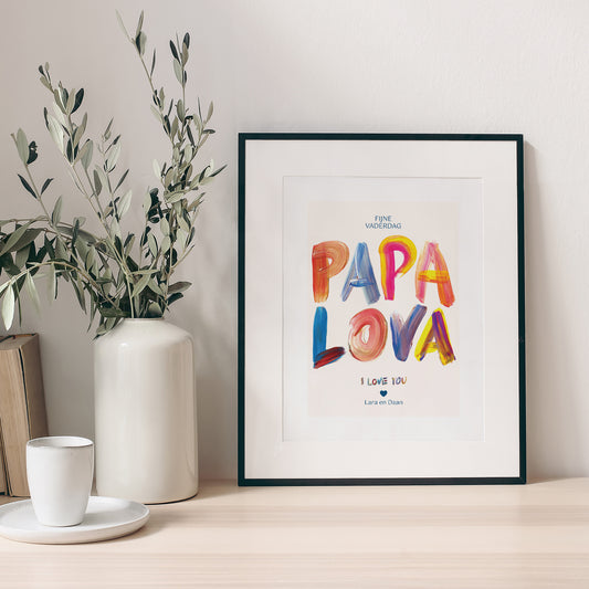 Poster Objecten Portret PAPA LOVA KLEUREN foto