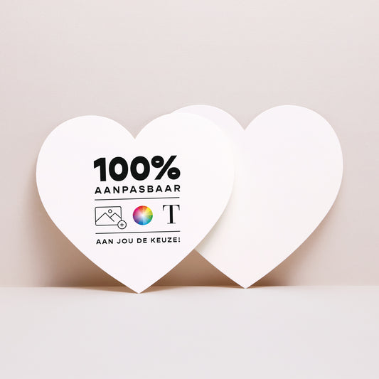 Uitnodigingskaart Huwelijk Hart Doe het zelf VI foto