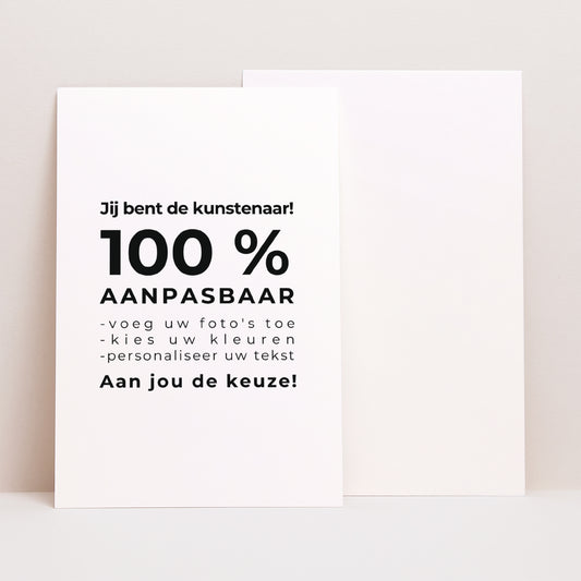 Uitnodigingskaart Huwelijk Portret Doe het zelf VI 6 foto