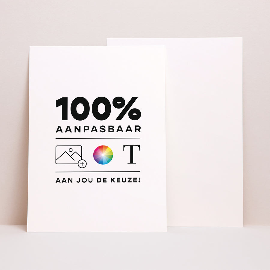Uitnodigingskaart Huwelijk Portret Doe het zelf VI foto