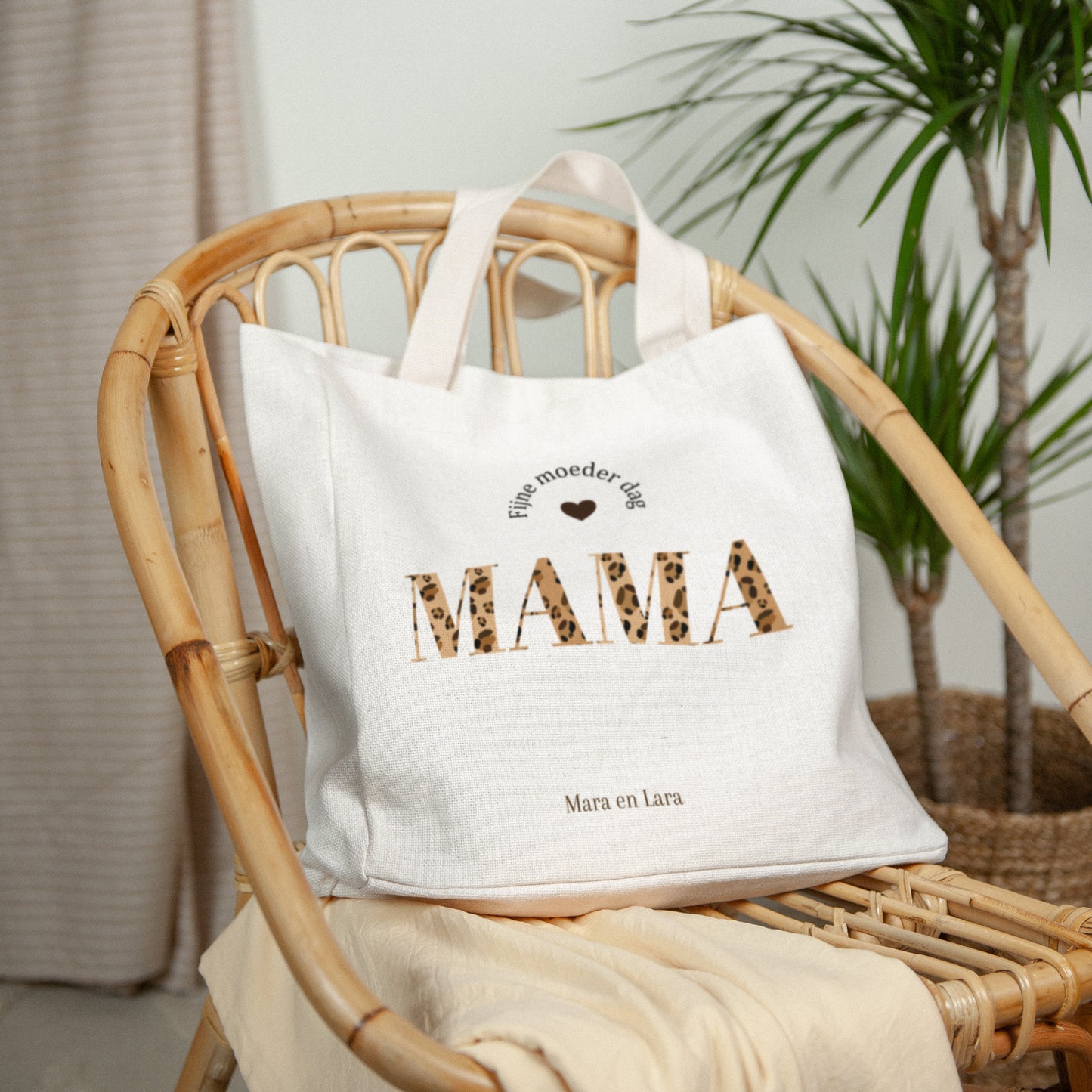 Tote Bag Objecten Handgreep van canvas Happy Mother's DayGelukkige Moederdag foto N° 2