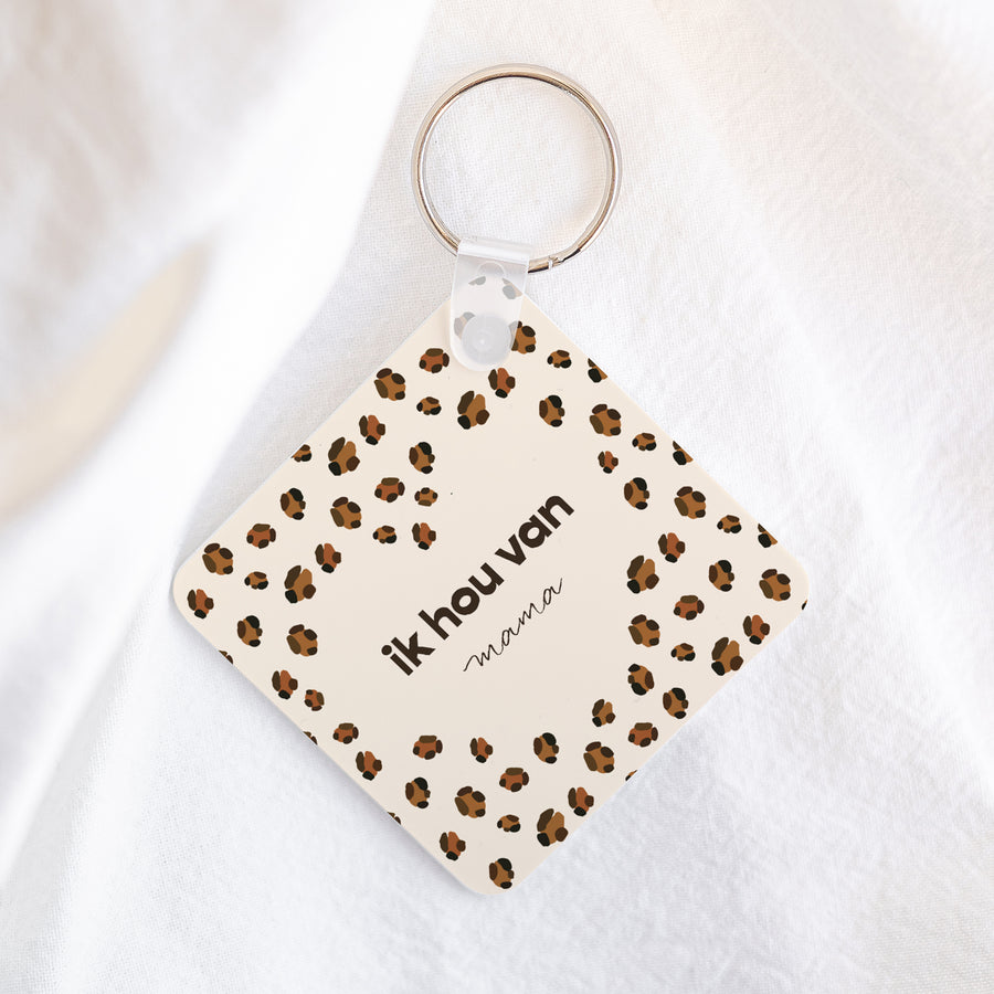 Sleutelhanger Objecten Vierkant Leoparden-Trend foto