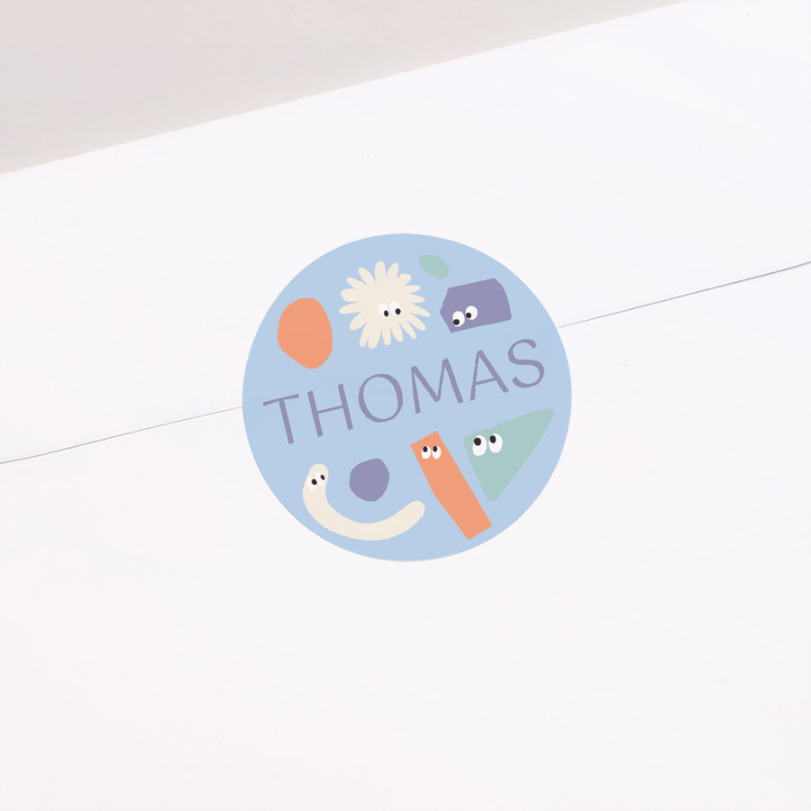Sticker Geboorte Cirkel De blauwe gekken foto