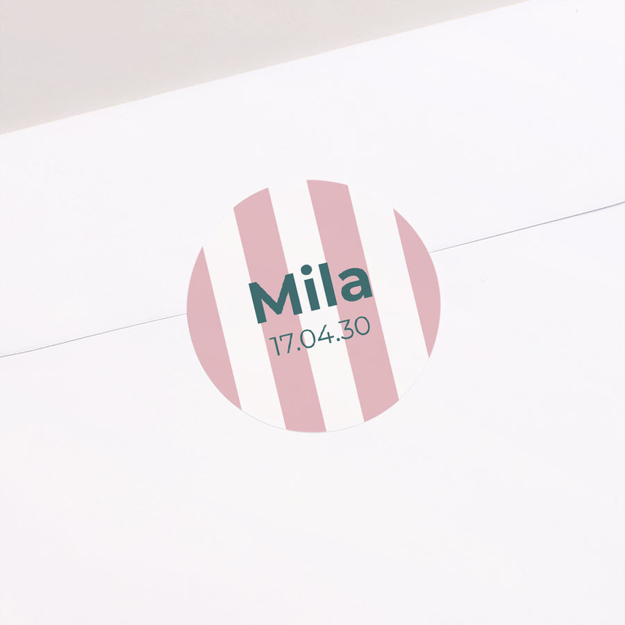 Sticker Geboorte Cirkel Lolly foto