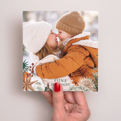 Kerstkaart Eindejaar Vierkant Kerstboom deco foto N° 2