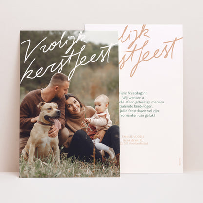 Kerstkaart Eindejaar Portret Kerstmis met de familie foto N° 1