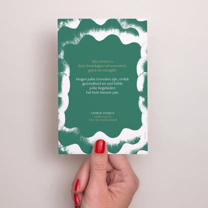 Kerstkaart Eindejaar Portret Sneeuwvlokken foto N° 3