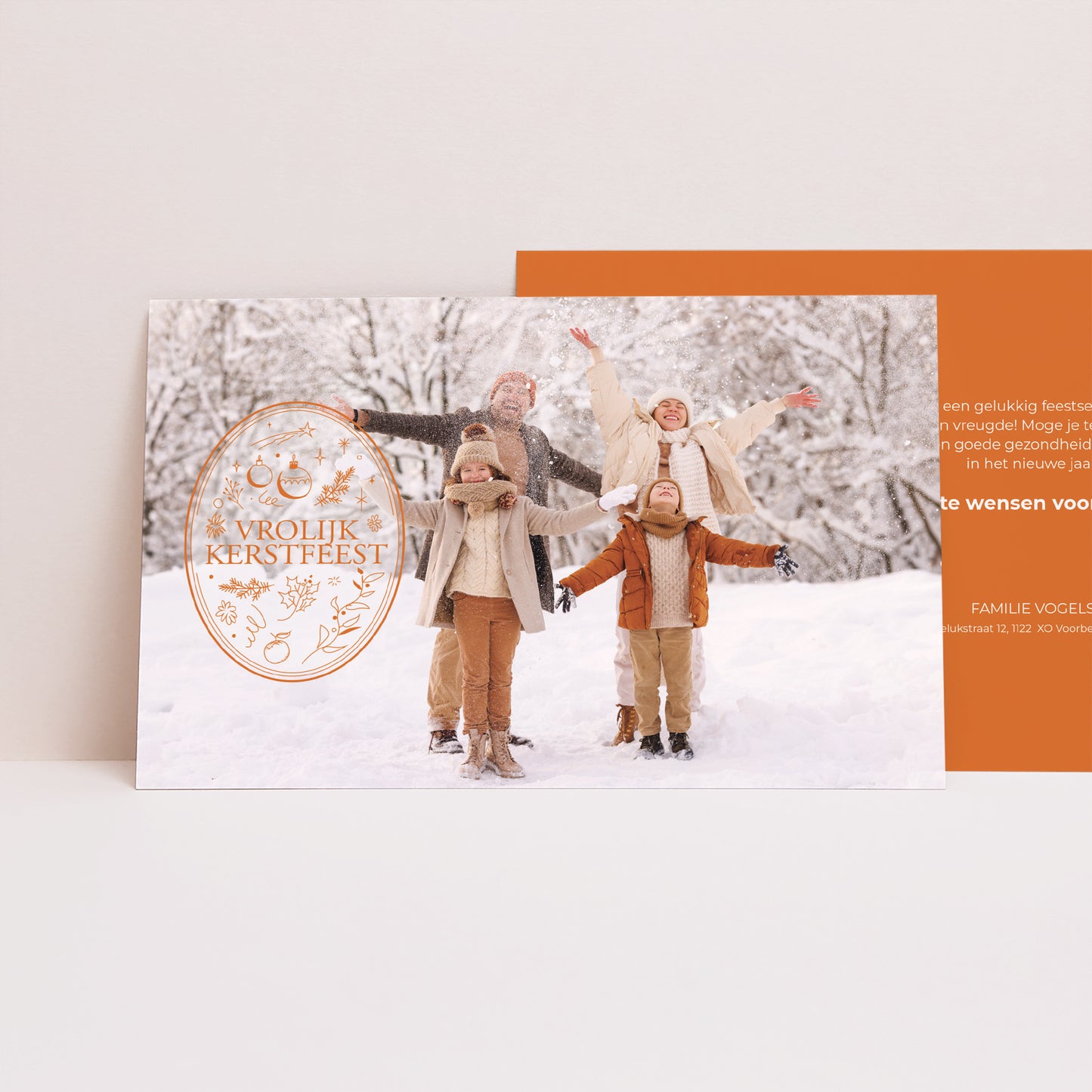 Kerstkaart Eindejaar Landschap Het embleem foto N° 1