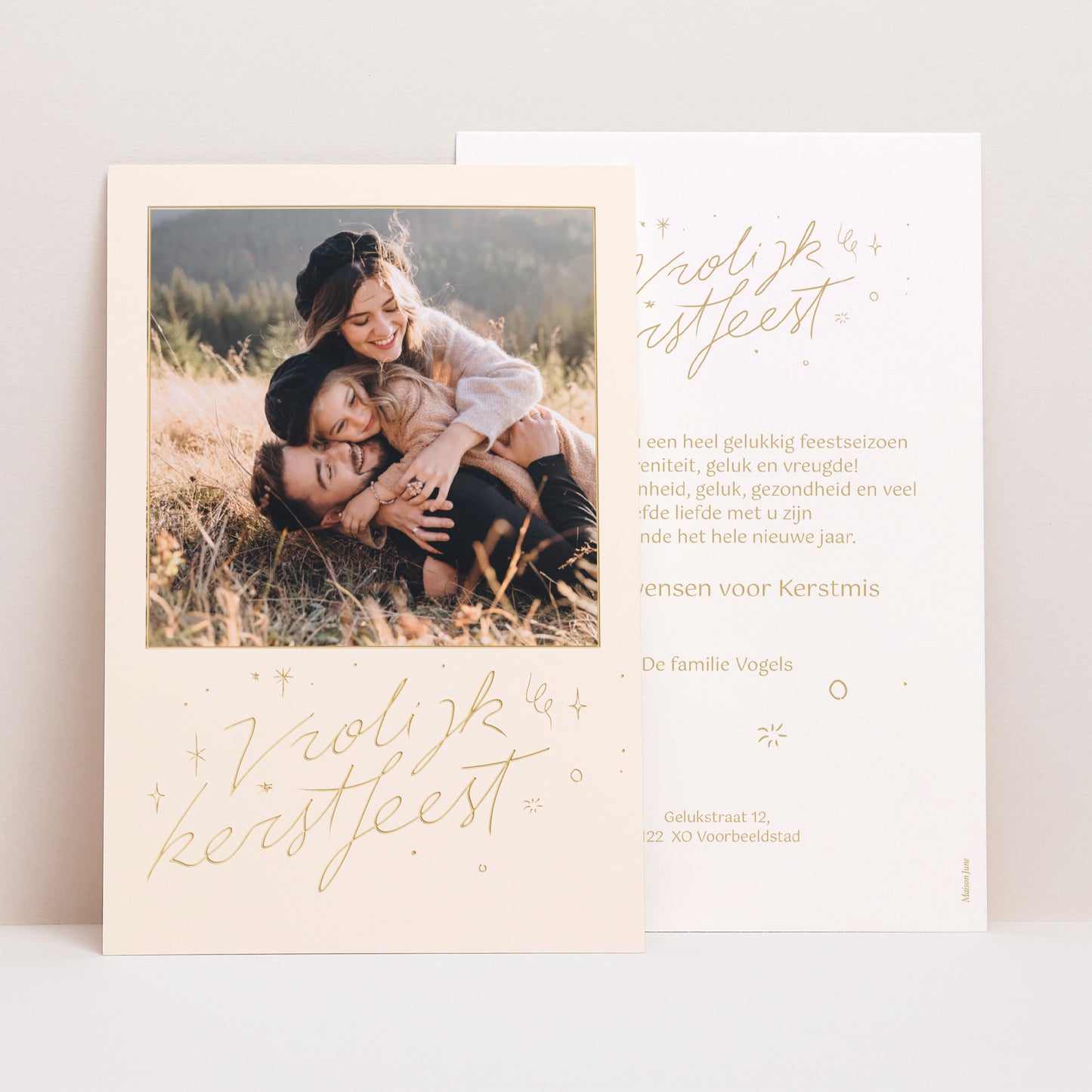 Kerstkaart Eindejaar Portret Kerst schitterend foto N° 1