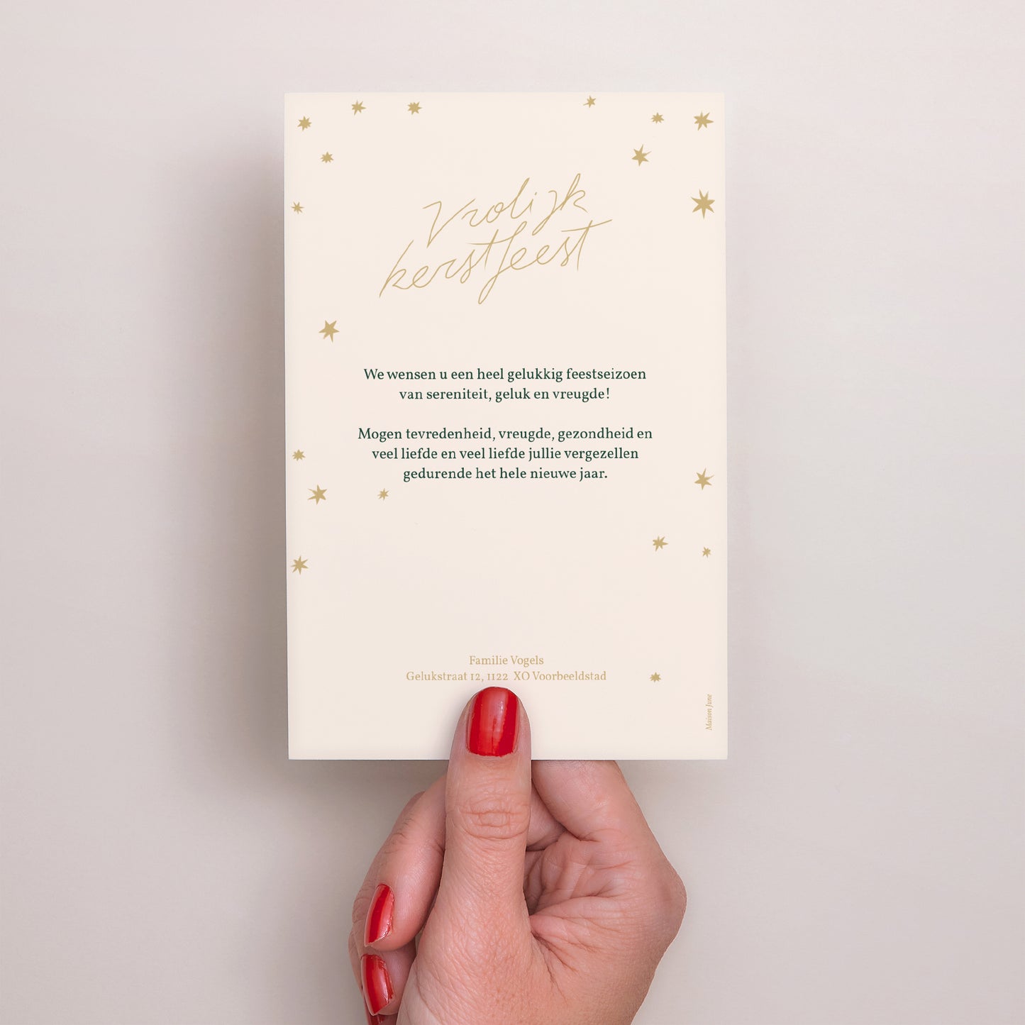 Kerstkaart Eindejaar Portret Kerststerren foto N° 3