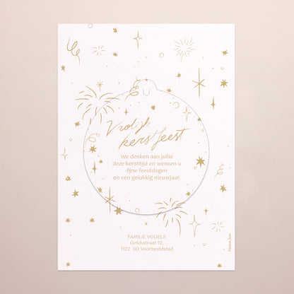 Kerstkaart Eindejaar Afneembaar Feestelijke wensen foto N° 3