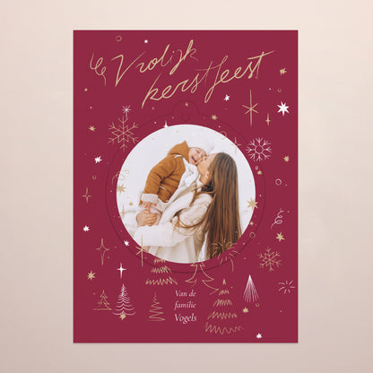 Kerstkaart Eindejaar Afneembaar Kerstgloed foto N° 2